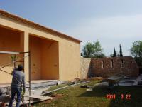 Extension with loggia, under construction