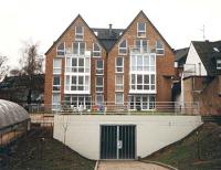 Rear view and access to the underground car park