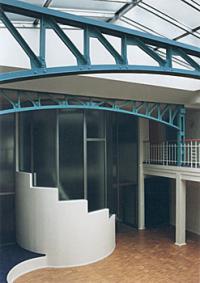 Interior of the annexe with glass roof