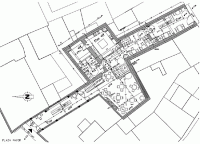 Floor plan within the old town structure